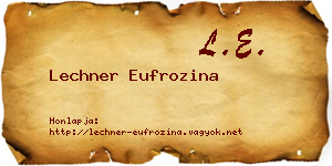 Lechner Eufrozina névjegykártya